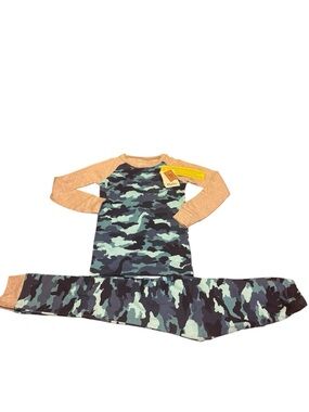 NWT Hatley Blue Dinosaur Camo Kids Pajama Top